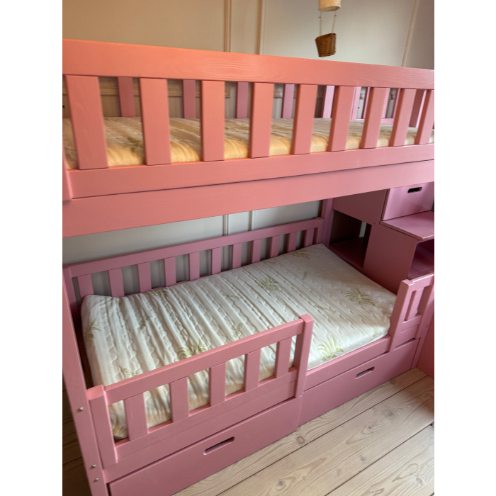 hoogslaper 80x160 met trap en glijbaan